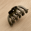 ☕ Korean Neutral Coffee Hair Claw Clip – Large hair clip for thick hair 🤎