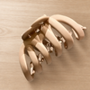 ☕ Korean Neutral Coffee Hair Claw Clip – Large hair clip for thick hair 🤎