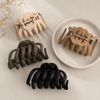 ☕ Korean Neutral Coffee Hair Claw Clip – Large hair clip for thick hair 🤎