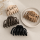 ☕ Korean Neutral Coffee Hair Claw Clip – Large hair clip for thick hair 🤎