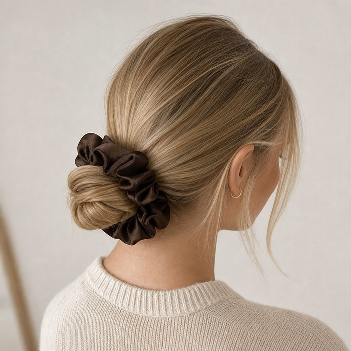 Plissee Scrunchies – Elegantes Satin-Set