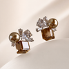 French Style Light Luxury Elegant Gold Color Water Drop Pearl Dangle Earrings Fashion Women Metal Geometry Jewelry Gifts