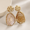 Korea 2026 New Geometry Irregularity Resin Stud Earrings for Women Fashion Wedding Party Jewelry Gift Wholesale