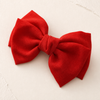 Maison Bow Hairpin in Rot – Close-up Muster und Oberfläche | Vefash