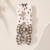 Noeud Lace Bow Clip Set in Creme – Flat Lay Produktfoto | Vefash