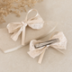 Blanc Lace Bow Clip