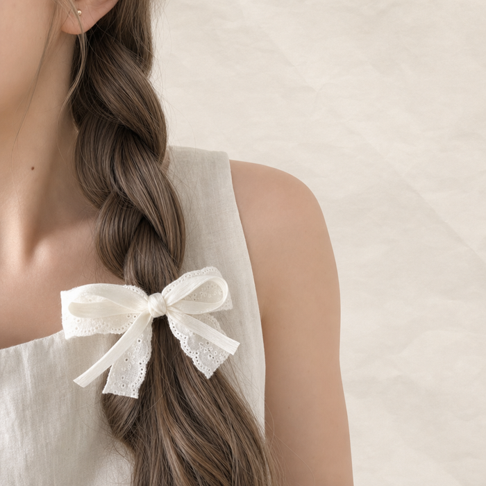 Blanc Lace Bow Clip – Haarklammer kaufen bei Vefash