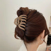 Korean Neutral Coffee Hair Claw Clip – Große Haarklammer für dickes Haar