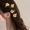 Goldene Blumen-Haargabeln – Elegantes 5er-Set