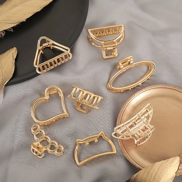 Goldene Herz-Haarklammer – Minimalistischer Hair Claw Clip mit starkem Halt