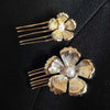 Goldene Blumen-Haargabeln – Elegantes 5er-Set