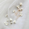 Pearl and Flower Hairpins – Detail 4 – Vefash