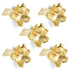 Goldene Blumen-Haargabeln – Elegantes 5er-Set