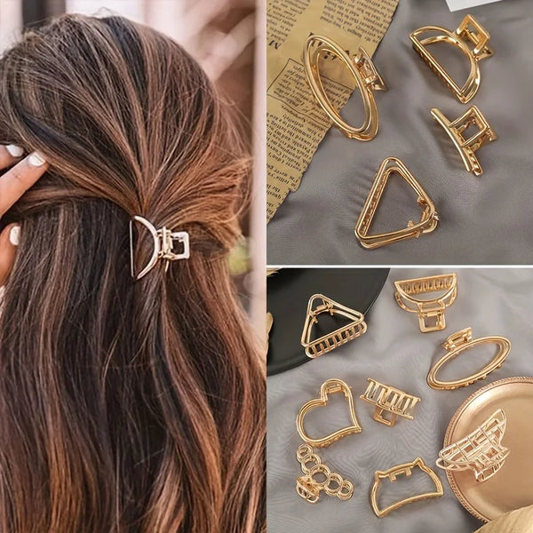Goldene Herz-Haarklammer – Minimalistischer Hair Claw Clip mit starkem Halt