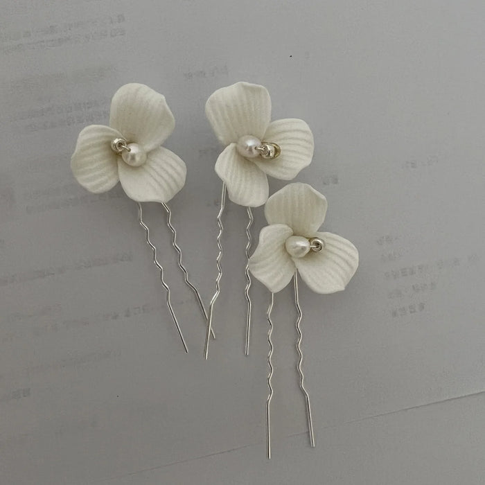 Pearl and Flower Hairpins – Vefash