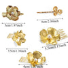 Goldene Blumen-Haargabeln – Elegantes 5er-Set